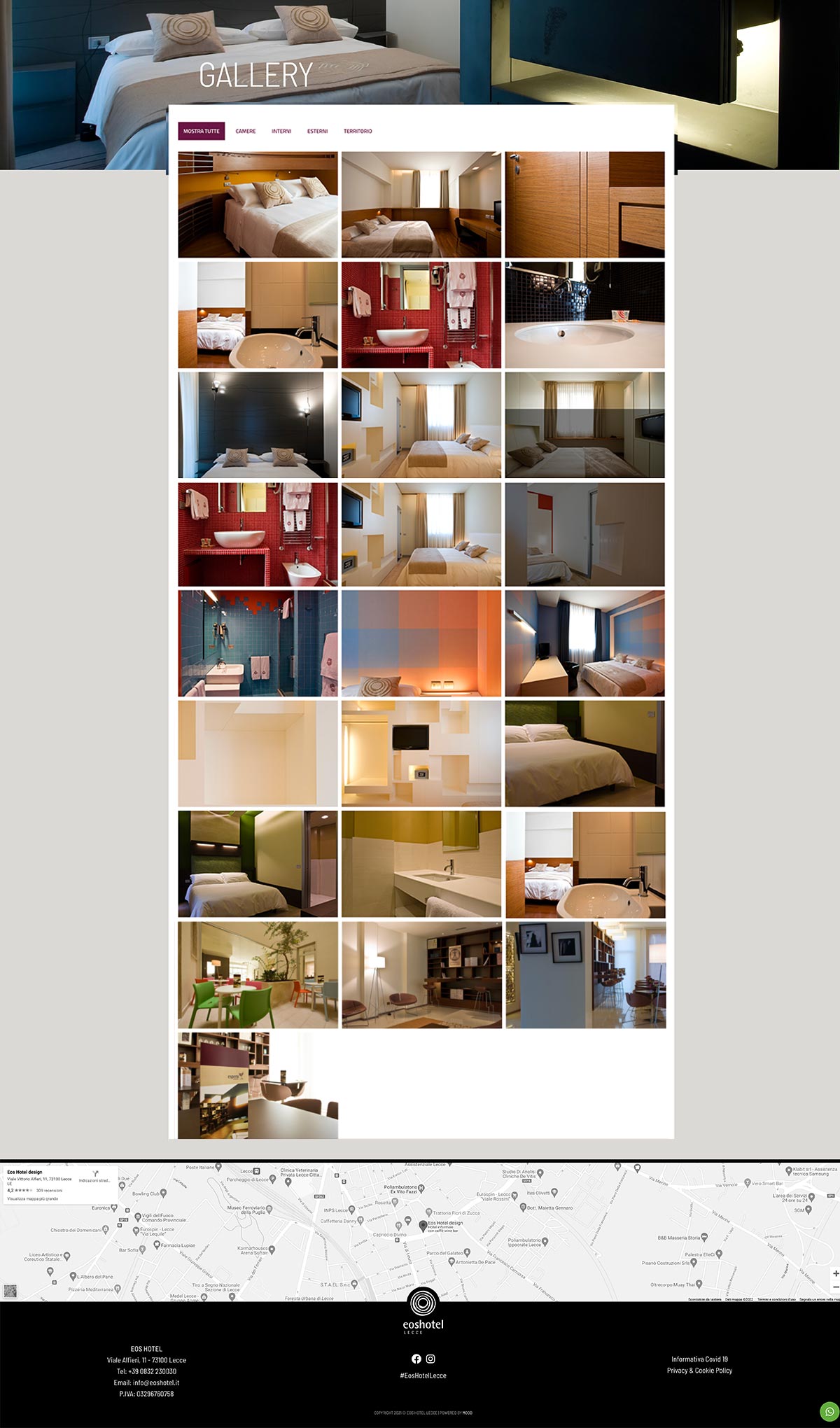 eos hotel sito gallery mood comunicazione