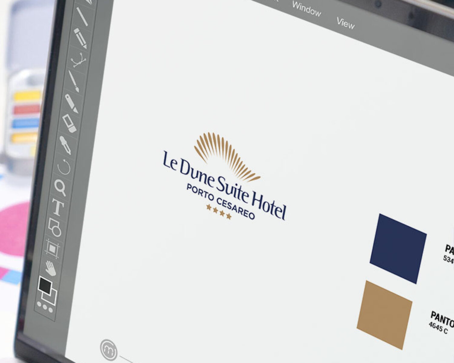 Ideazione e progettazione marchio le dune suite hotel mood comunicazione