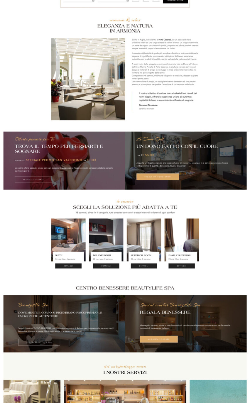 home page le dune suite hotel porto cesareo mood comunicazione