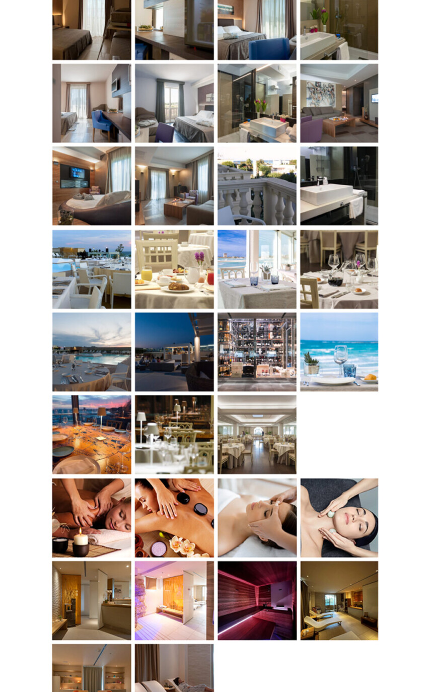 pagina gallery del sito le dune suite hotel porto cesareo mood comunicazione